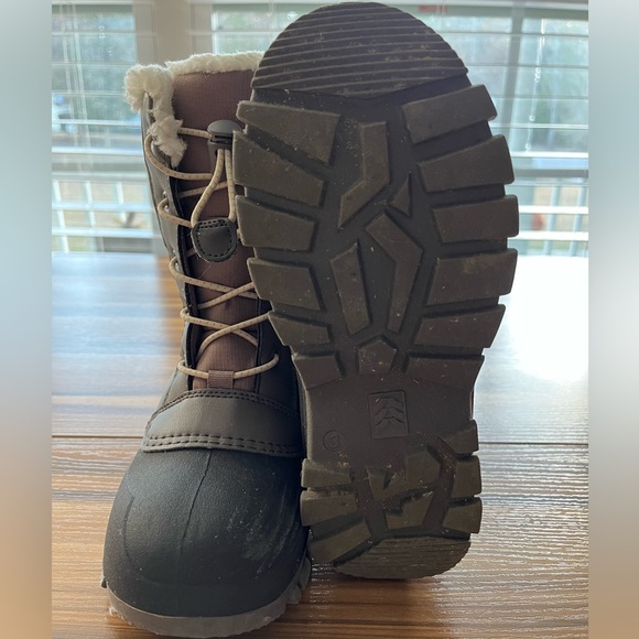 Target All In Motion Kids' Skylar Lace-Up Winter Boots Blush Girls Size 3 - Picture 10 of 13